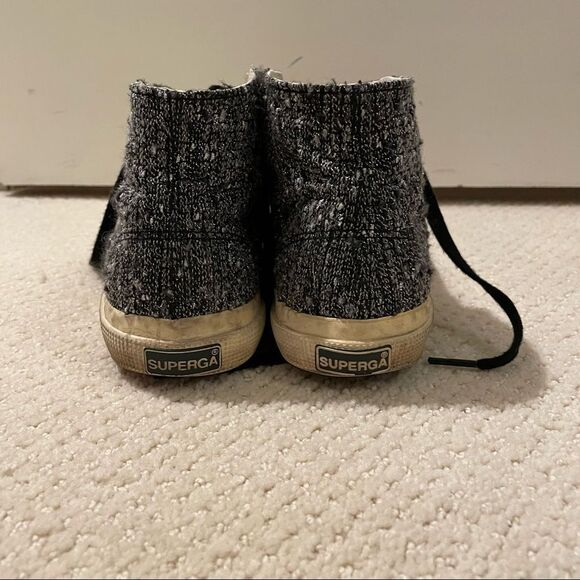 Superga Man Repeller Hightop Silver Tweed - Picture 4 of 5